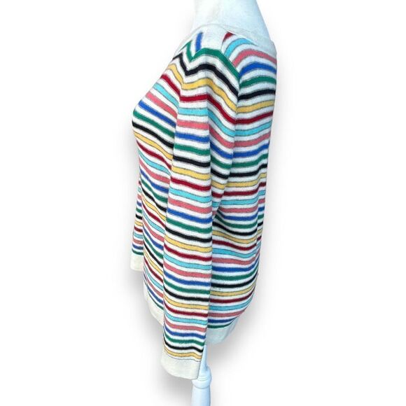 Talbots Striped Lambswool Sweater Soft Multicolored Medium - Picture 3 of 10